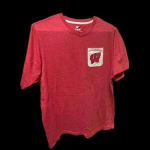 Colosseum WI Badgers Collegiate Red Womens T-shirt Size Large